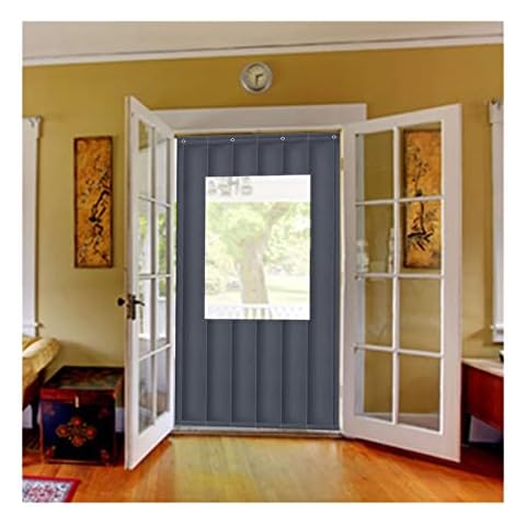 LIXIONG Thermal Insulation Cotton Door Curtain PVC Window, Thicken Winter Partition Curtain with Metal Hole Reduce Noise Waterproof Screen Door Patio Greenhouse Blackout Panel Cover