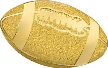 Crown Awards Football Pins, Shiny Gold Chenille Football Lapel Pin Prime