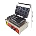 INTBUYING 15Pcs Mini Dount Maker Machine Commercial Electric Waffle Donut Machine 0℃-300℃ 1750W Double-Sided Heating Non-Stick Doughnut Baking Machine 1.85