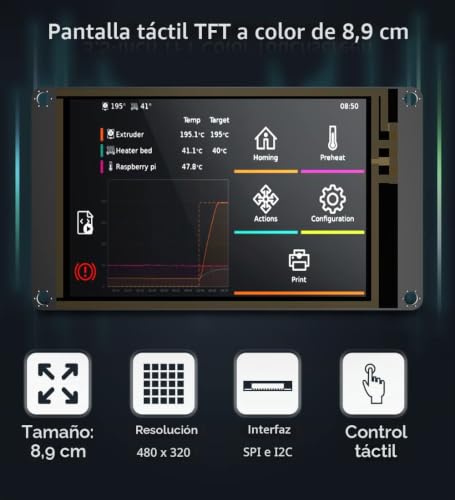 Pantalla inteligente TFT35 SPI V2.1 para modernizar el panel de control de tu impresora 3D 3