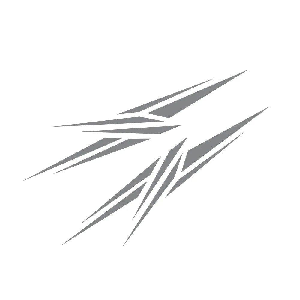 2Pcs Car Hood Sticker Racing Style Vinyl Decal(Glossy Gray)