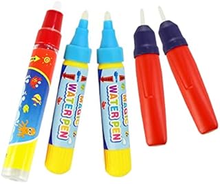 Water Magic Replacement Drawing Pens Pack of 5 Pens and Pen Brushes for Kids Doodle Mat Water Drawing Mats Water Doodle Books