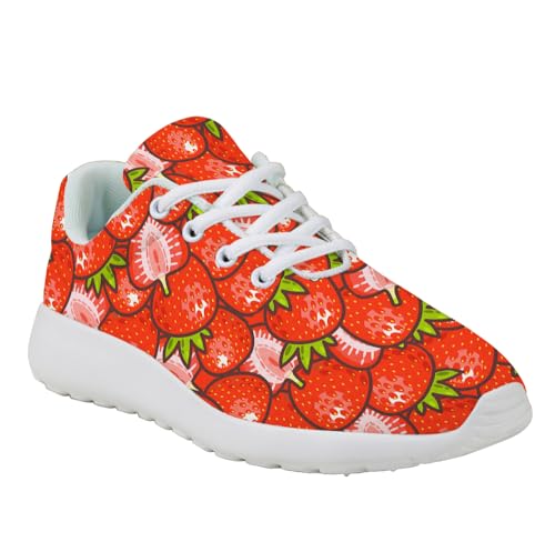 Strawberry Shoes for Women Men Trail Running Casual Fashion Sneakers Slip-on Tennis Shoes3