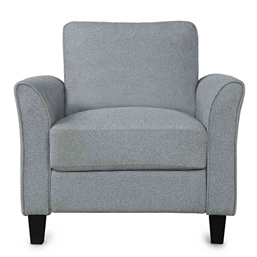 Cotoala 2 Piece Living Room Sectional Sofa Sets, Modern Upholstered Couch Furniture, One Three-Seat Chair & Armchair, 1+3, Fabric Gray #TOP7
