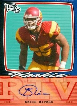 Autograph Warehouse 99740 Keith Rivers Autographed Football Card USC 2008 Topps Rookie Progression No. Pss-Kr