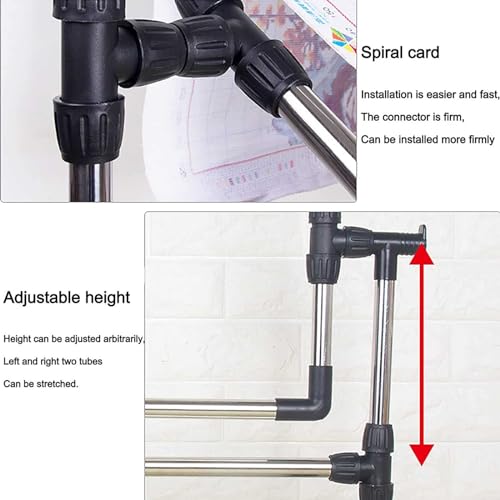 Support à broder réglable en acier avec fixation rotative stable - 7