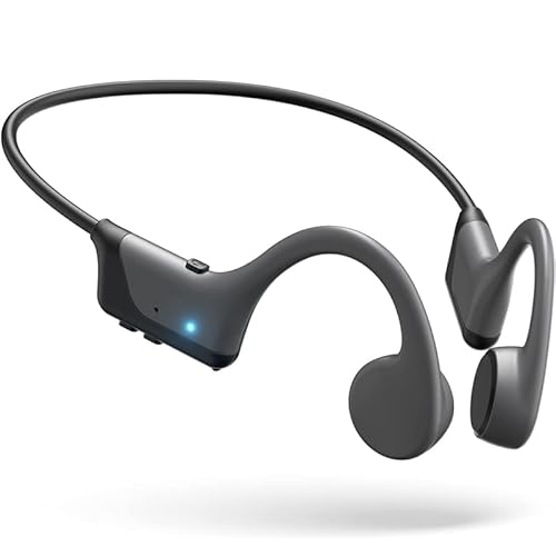 Winoneonly HS1 Wireless Bone Conduction Headphones – Bluetooth 5.4, Open-Ear Sport Headphones for Running/Gym, 8H Playtime, IP55 Sweatproof, Lightweight & Secure Fit, For Workout,UK Version (Black)
