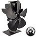 Produktbild Kaminventilator, Hitzebetriebener Ofenventilator mit 5 Flügeln, geräuschlos, umweltfreundlich, schwarz