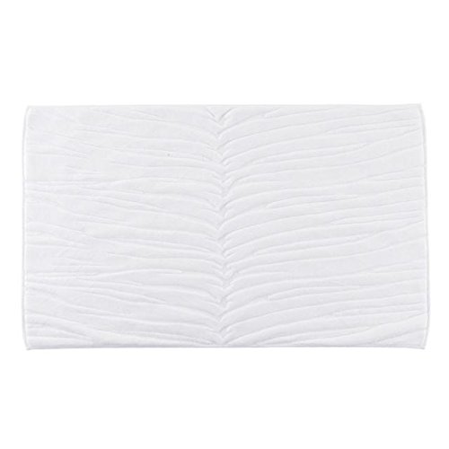 Embossed Tigar Patterns Bath Rug (White)