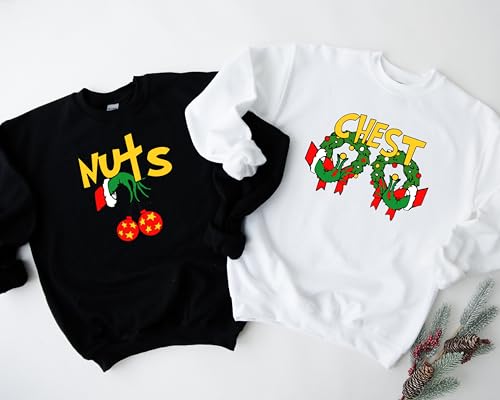Christmas Sweatshirt, Christmas Couple sweatshirt, Chest Nuts Sweatshirts, Matching Christmas Sweatshirt, Christmas Sweater, Funny Christmas sweatshirt, Christmas Pajamas3