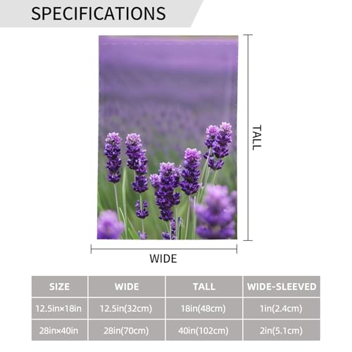 Drapeau extérieur violet lavande double face pour décoration jardin durable - 4