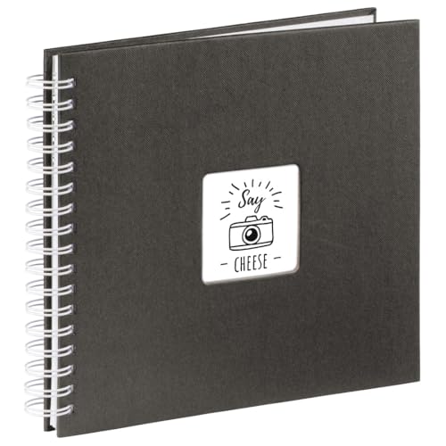 Hama Fotoalbum 28x24 cm (Spiral-Album mit 50 weißen Seiten, Fotobuch mit...