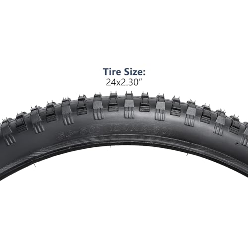 YUNSCM 2-PCS 24″ Mountain Bike Tires 24×2.30/56-507