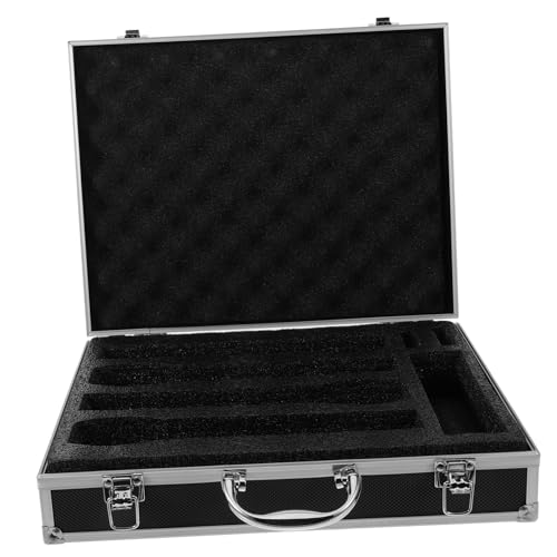 ibasenice Microphone Case Organizer for Mics Portable Handheld Storage Box with Durable Protection for Karaoke and Event Use Keeps Cables and Accessories Tidy