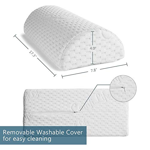 Comfilife Orthopedic Knee Pillow And Leg Pillow For Sleeping - 100% Memory Foam Leg Pillows For Back Pain, Sleeping Pain, Hip Pain Relief For Side Sleepers - Half Moon Pillow #TOP4