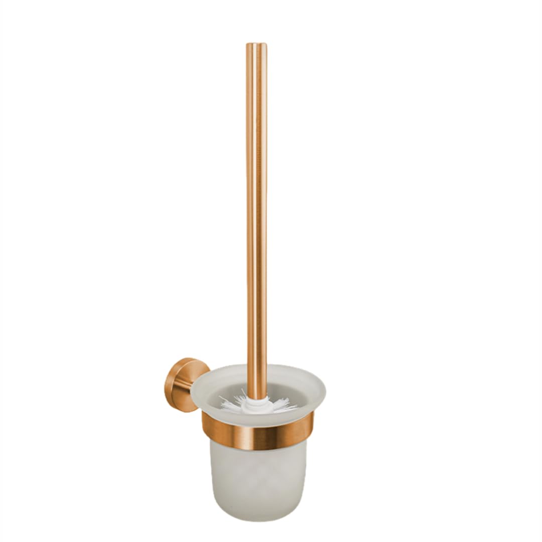 Porte-brosse WC mural inox antirouille couleur or rose