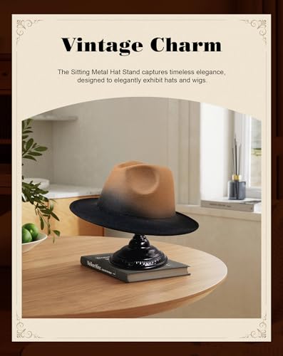 Support de chapeau autoportant CHADWICK porte-perruques dôme blanc