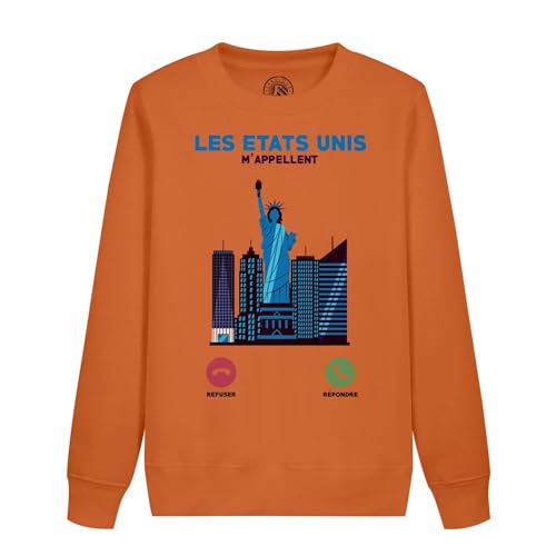 Sweatshirt enfant New York : vêtement ado confortable imprimé architecture des États-Unis