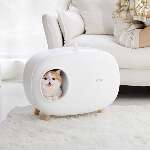 image for Sikoon MS Cat Litter Box for Easier Handling of Cat Litter, Enclosed D