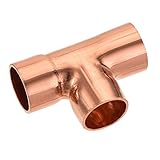Conexión de soldadura de cobre a cobre con tope de tubo, superficie lisa para instalaciones fáciles.