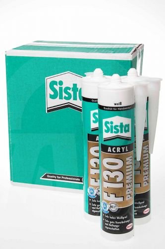Sista Premium F130 Acryl-Dichtstoff Fugendichter 12x300ml, Weiss