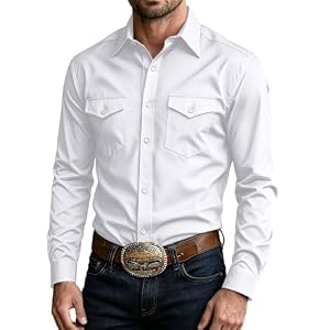 Men Western Shirt Solid Soft Long Sleeve Button Down Casual Work Shirts | Men western solid stretch shirt lapel long sleeve button big and tall shirts casual outdoor ranch travel wear