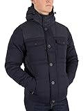 Double Hood Superdry Tech Tweed Jacket Veste de Sport, Bleu (Navy), (Taille Fabricant: Large) Homme
