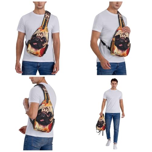 Mochila Pequeña Tipo Sling para Hombre y Mujer Negra miniatura 7
