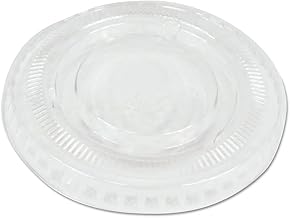 Boardwalk BWKPRTLID1 1 oz. Souffle/Portion Cup Lids - Clear (2500/Carton)