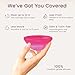 Ecoblossom Reusable Menstrual Disc - Menstrual Cup - Soft Period Disc for Women Designed with Tab, Medical-Grade Silicone Period Cup (Medium - Magenta)