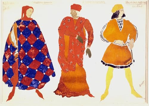Cuadro Leon Bakst Claude Debussy lienzo mural decorativo de 60x90cm