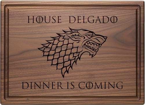 Tabla de cortar House Stark con diseño grabado miniatura 1