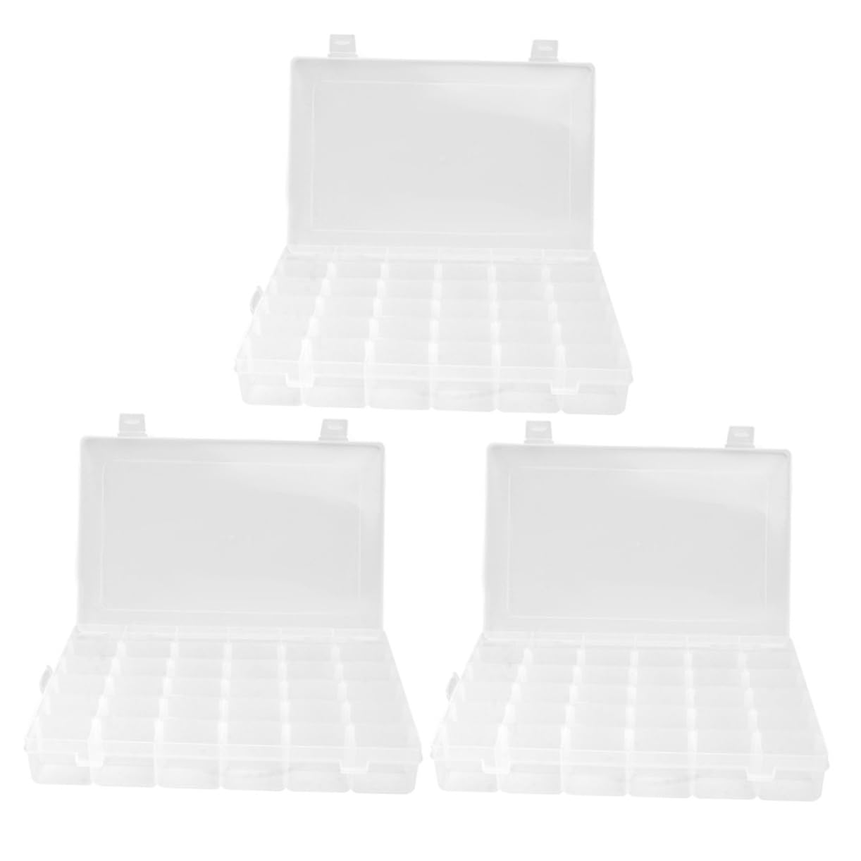 Boîte de rangement transparente compartiments durable contre le désordre des perles
