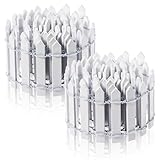 Heclia Mini Garden Fence 2 PCS Wooden Picket Fences for Miniature Garden Decor Micro-Landscape Ornament Fence DIY Wood Picket Fences Mini Moss Wooden Crafts for House Diorama Project