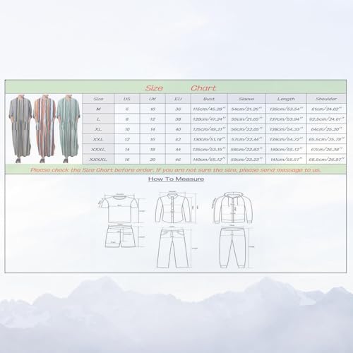 Muslim Robe Men Striped Henley Long Sleeve Muslim Dresses with Pockets Ethnic Kaftan Muslim Arab Islamic Gown Thobe2