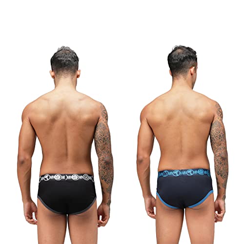 Image of Zoiro Men Cotton Blend Printed Marvel Brief Pack of 2 |Colours May Vary