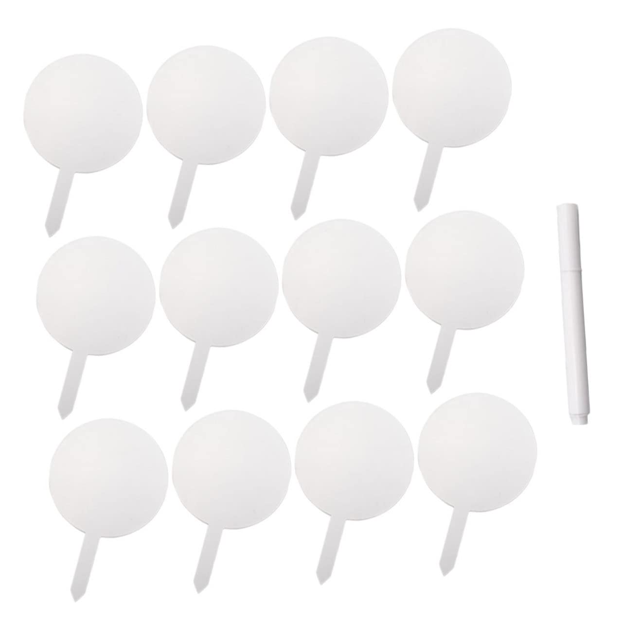Supvox 48stücke Pflanzenetiketten Acryl Mit Stift Wiederverwendbare Gartenmarkierungen Für Blumen Kräuter Und Sukkulenten Einfach Zu Beschriften Und Langlebig