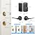 Fingerprint Door Lock with 2 Lever Handles - Keyless Entry Smart Deadbolt,Electronic Keypad Lock with Auto Lock,Bluetooth,APP Control,Digital Code,Password,Key,Front Door Handle Set,Easy Installation