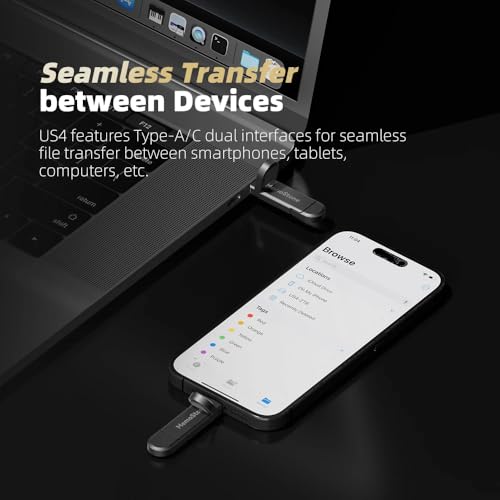 KingSpec MemoStone 2TB External SSD, USB 3.2 Gen2 Dual Type A/C Interface - Up to 540MB/s, Portable Solid State Drive Perfectly Compatible with Smartphones/Laptops/Tablets/Desktops by KingSpec - Used condition - Image 3