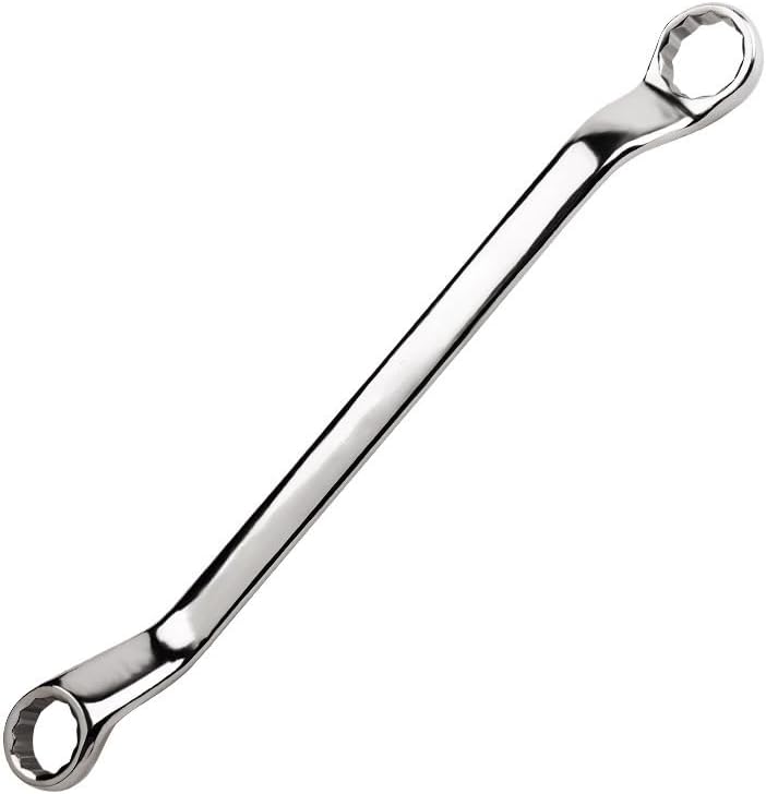 1 Pack 45 Degree Offset Box End Wrench 6-7mm Metric 12 Point Mirror Chrome Plated Alloy Steel Double Box Wrenches