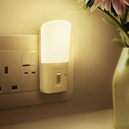 Night Light Plug in Wall, LOHAS Dimmable Night Lights Dusk to Dawn, Warm White 3000K, 5-80LM
