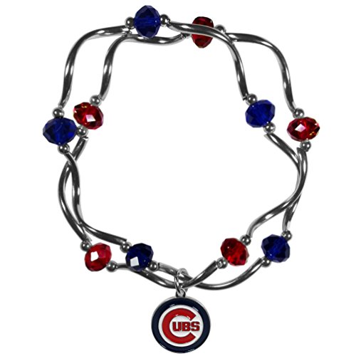 Siskiyou Sports MLB Chicago Cubs Womens Crystal Bead Bracelet