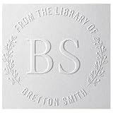 10+ Designs Custom Book Embosser with Your Name from the Library of, Book Belongs to, Floral Ex Libris, Great...