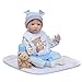 Reborn Baby Doll Clothes Boy 5pcs for 17- 18 inch Reborn Doll Boy Blue Outfit Set