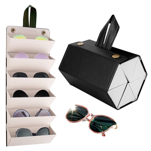 Custodia Rigida Per Occhiali In Pelle - Con Panno Inclusi, Design Retrò, Protezione Anti-graffio - Foto 7