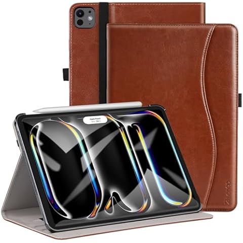 ZtotopCases for iPad Pro 12.9 Inch Case 6th/5th/4th/3rd Generation 2022/2021/2020/2018 Premium PU Leather Smart Folio Cover, Auto Wake/Sleep, Support 2nd Gen Pencil Charging, Brown Cover
