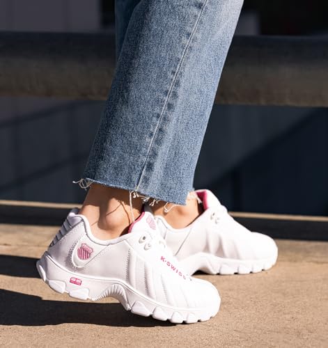 Image of K-Swiss Women's ST329 CMF Sneaker, Wide Tennis Walking Leather Shoes