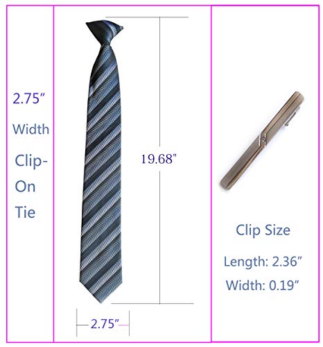 Men's Clip On Tie 2.75 Inches3