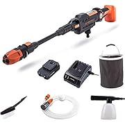 Yard Force 22Bar 20V Aquajet Cordless Pressure Washer with 2.5Ah Lithium-Ion Battery, Charger and Accessories LW C02