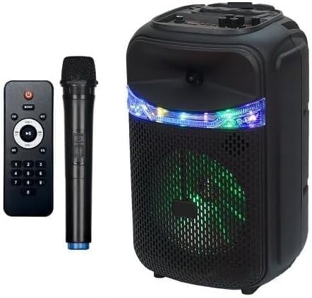 POTENZA AUDIO: Sistema audio portatile da 80W con altoparlante da 8 pollici per una riproduzione sonora potente e chiara